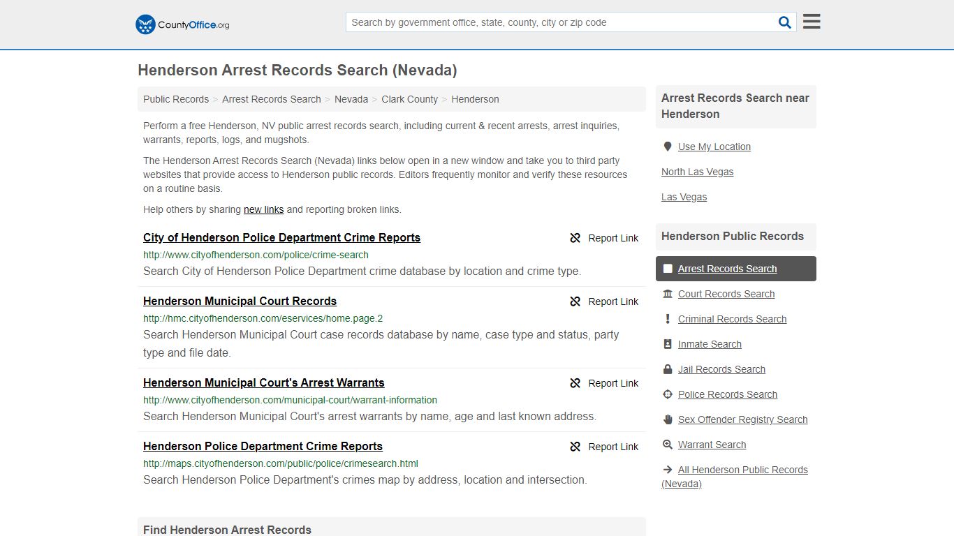 Arrest Records Search - Henderson, NV (Arrests & Mugshots)